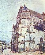 Alfred Sisley Church at Moret after the Rain oil painting reproduction